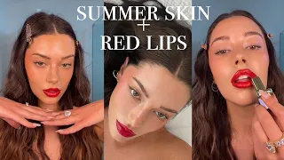Summer Skin & Red Lips Makeup