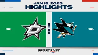 NHL Highlights | Stars vs. Sharks - January 18, 2023