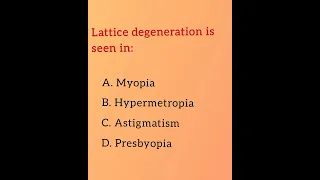 Lattice degeneration is seen in.....