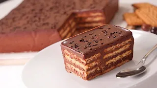 Tarta de Galletas y Chocolate muy fácil y deliciosa (Sin Horno)