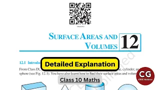 Surface Areas and Volumes (Chapter 12) Class 10 Full Chapter Explanation