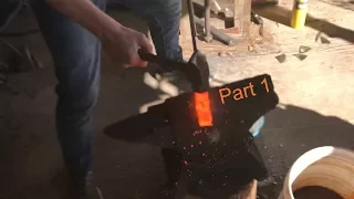 Making a Saw Blade Damascus Knife- Part 1