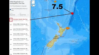 7 4 earthquake hits  Kermadec Islands, New Zealand