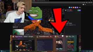 xQc accidently leaks his 2nd monitor