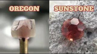 Cutting an Oregon Sunstone with Schiller Start to Finish. It Turned out Amazing!