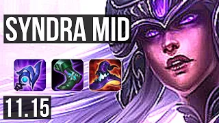 SYNDRA vs AKSHAN (MID) (DEFEAT) | 1200+ games, 1.7M mastery, Dominating | NA Grandmaster | v11.15