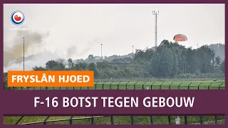 REPO: F-16 botst tegen gebouw op vliegbasis Leeuwarden