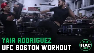 Yair Rodriguez throws flashy kicks for UFC Boston Open Workouts