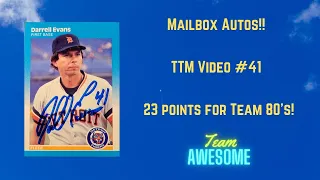 Mailbox Autos! TTM Video #41! 23 Points for Team 80's! @CalebsCards