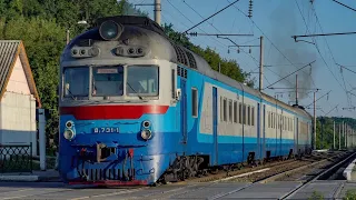 🇺🇦Diesel train D1-731. Drive and view inside. Lviv railway