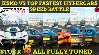 Forza Horizon 4 2020 Koenigsegg Jesko vs Hypercars (Tuned) | Top Speed Battle