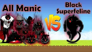 The Battle Cats - All Black Manic VS Black Superfeline!