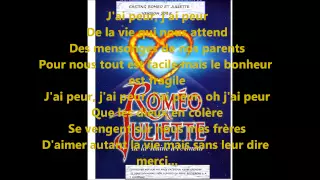 karaoke j'ai peur romeo et juliette