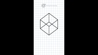 every easy how to draw 3D cube  square illusion