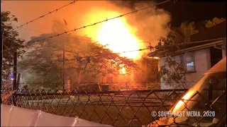 FULLY INVOLVED House Fire (with explosions) - Acacia Ridge, Brisbane