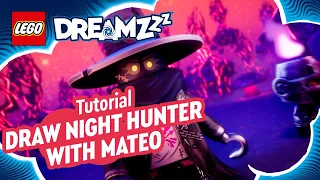 LEGO® DREAMZzz™ Tutorial | Draw Night Hunter with Mateo