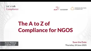 ALN Academy Webinar |The A-Z of Compliance for NGOs