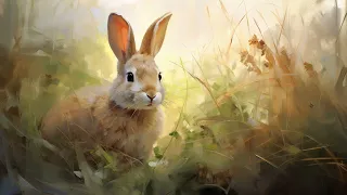 Easter Bunny Rabbit TV | Spring TV Frame Art | Nature Scenery Digital Art | 2 Hours