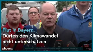 Flutgebiet in Süddeutschland: Statements von Olaf Scholz und Markus Söder | 03.06.24