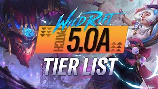 ULTIMATE CHAMPION TIERLIST | Patch 5.0A | RiftGuides | WildRift