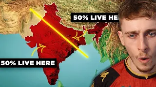 Reacting to Why 50% of Indians Live North of This Line