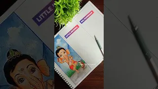 Little Krishna drawing😍❤️|| Little cartoon gods drawing part 2|| #shorts