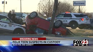 Video: Tulsa Police say four teens are in custody after police chase ended in crash