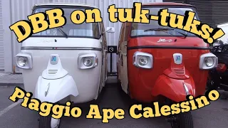 Dubai Biker Boys ride tuk-tuks! / Piaggio Ape Calessino 200 - petrol vs. electric showdown