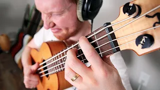 Slapping a UKULELE BASS sounds DANGEROUSLY funky