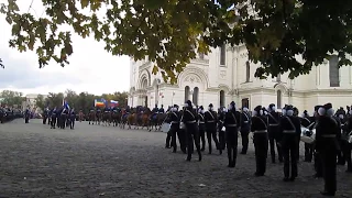 Прохождение Донской конной полусотни на параде казаков на Покров в Новочеркасске