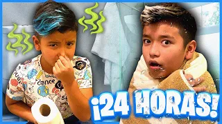 24 HORAS EN EL BAÑO! *piculincito se espanta con quico*