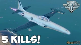 World of Warplanes | Lockheed F-94D Starfire | 5 KILLS - Replay Gameplay 1080p 60 fps