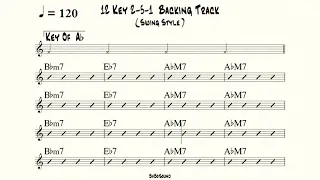 12 Keys (2-5-1) Backing Track For Bass (Swing Style) BPM 120