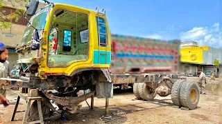 Fully Restoration a accedental truck || How to repair a six wheel Hino truck in local style