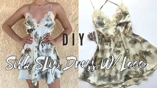 DIY Silk Slip Dress W/ Lace Applique - Pattern Available