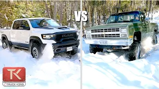 Can My 85' Chevy K10 (AKA Big Green) Go Where the Ram TRX Couldn't? We Hit Snowy Trails to Find Out!