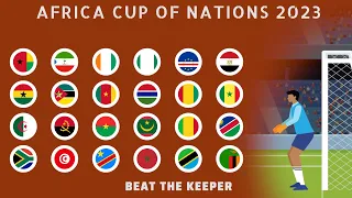 Africa Cup of Nations 2023 Beat the Keeper Marble Race Tournament  Zoe Marble Race