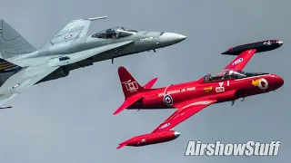 CF-18 Hornet / T-33 Red Knight Heritage Formation - Airshow London 2019