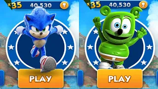 Sonic Dash vs Gummy Bear Run - Movie Sonic vs All Bosses Zazz Eggman - All 61 Characters Unlocked