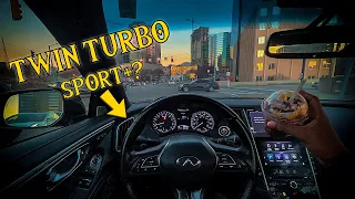 CUTTING UP IN TRAFFIC IN MY INFINITI Q60 SPORT WHILE EATING😳 (POV DRIVE)