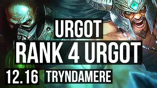 URGOT vs TRYNDA (TOP) | Rank 4 Urgot, 10/3/11, 400+ games | KR Master | 12.16