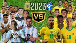 2023 ARGENTINA VS 2023 BRAZIL + 🔥 EXTRA VS 🔥 (Messi, Neymar, Dybala, Vinicius, Maradona, Pele)