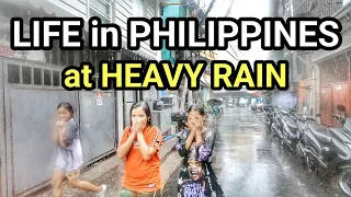 VERY NICE WET EXPERIENCE | WALKING HEAVY RAIN at TONDO MANILA Philippines [4K] 🇵🇭