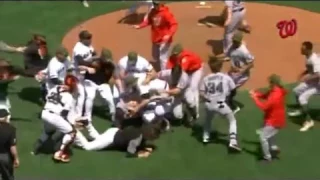 Giants VS Nationals Bryce Harper & Hunter Strickland Fight