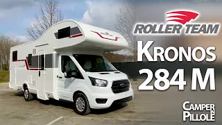 Roller Team Kronos 284 M: mansardato spazioso, ben accessoriato, con letti gemelli in coda e garage