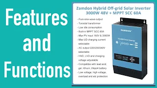 Features and Functions of 3KW ZAMDON 48Volts Toroidal & Pure Sine Wave Inverter!