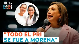 "Claudia ama a los del PRI" Xóchitl Gálvez tras entrada de Alejandra del Moral a Morena