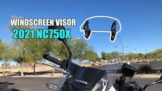 Puig Clip-On Windscreen Visor - 2021 Honda NC750X