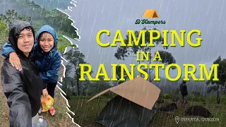 RAINSTORM CAMPING in Infanta, Quezon | Moto camping | Marilaque | Victory Peak | Couple Camping