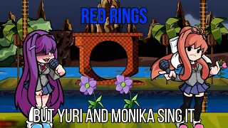 FNF Red Rings but Yuri and Monika sing it! | Yuri's horror novella 2/4